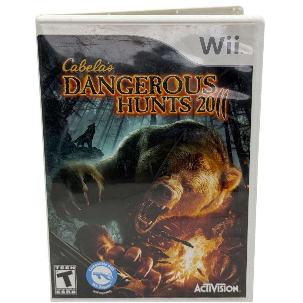 Cabelas Dangerous Hunts 2011 Nintendo Wii Activision CIB Complete With Manual